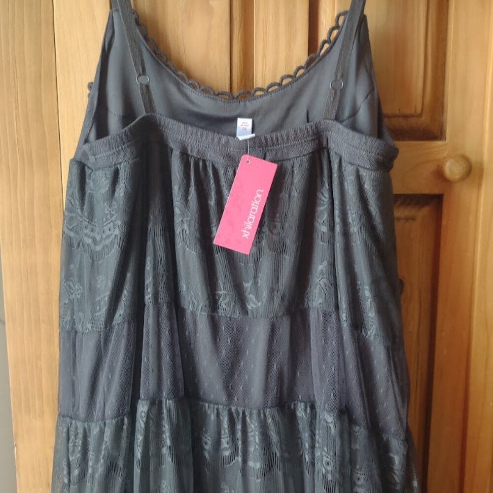 Xhiliration, X-Small, Gray mini party dress - Picture 6 of 7
